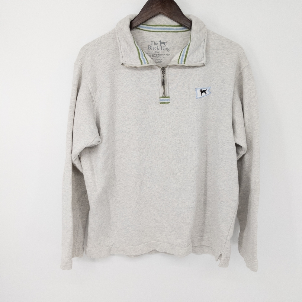 The Black Dog Grey Quarter Zip Pullover S